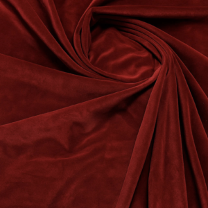 Premium Crimson Red Cotton Velvet Fabric – Sofa Upholstery & Sewing Material (2m)